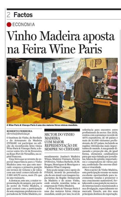 Vinho Madeira aposta na Feira Wine Paris