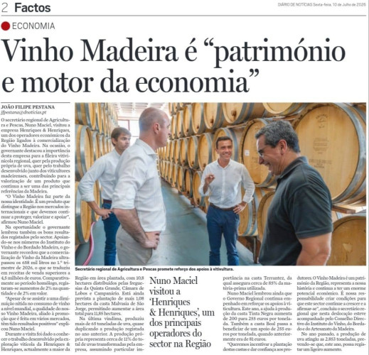 Vinho Madeira é património e motor da economia